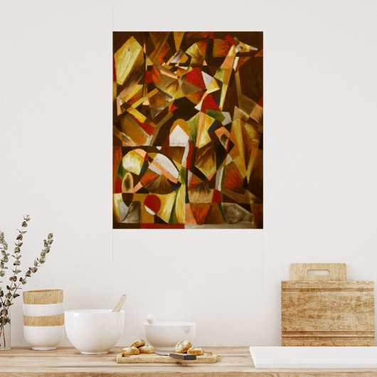 Gelephant door Mansa Pryor Poster (Keuken)