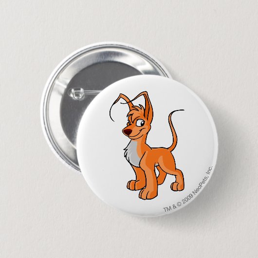 Gelert Sinaasappel Ronde Button 5,7 Cm (Voorkant /achterkant)