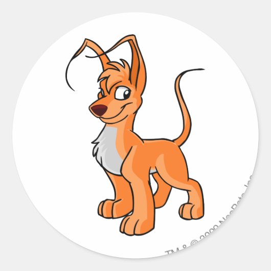 Gelert Sinaasappel Ronde Sticker (Voorkant)