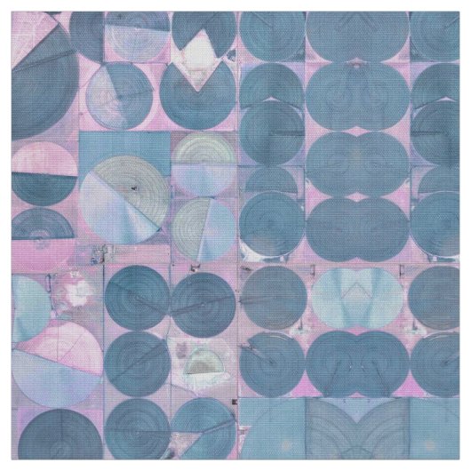 Geleste cirkels van roze Abstracte verbinding Stof (Swatch)