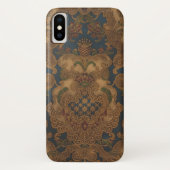 Geleste lederen bladgeleider Gold-schuifwerk Case-Mate iPhone Case (Achterkant)
