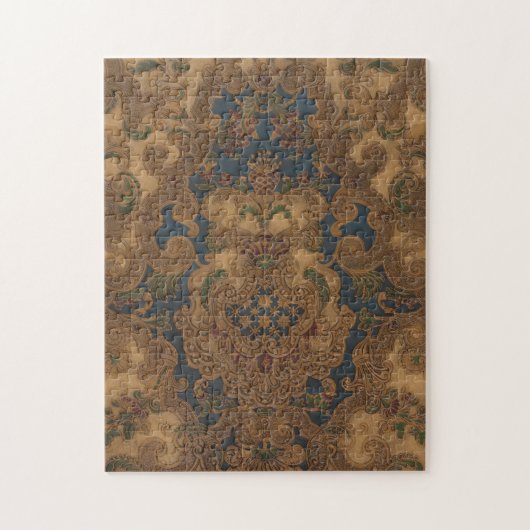 Geleste lederen bladgeleider Gold-schuifwerk Legpuzzel (Verticaal)