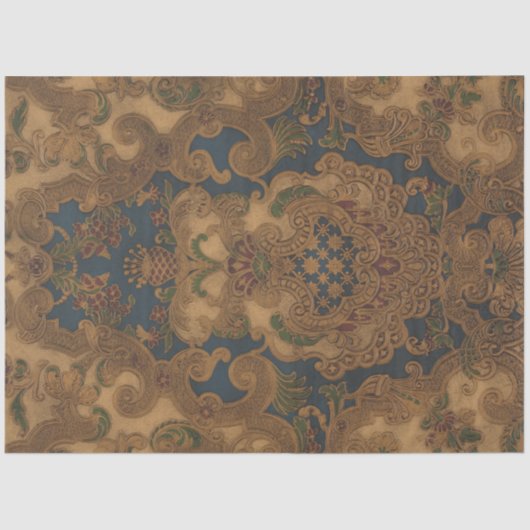 Geleste lederen bladgeleider Gold-schuifwerk Tissuepapier (Voorkant)