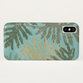 Geleste tropische bladeren Case-Mate iPhone case (Achterkant (horizontaal))