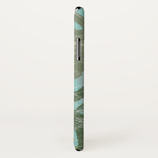 Geleste tropische bladeren Case-Mate iPhone case (Achterkant / rechts)