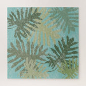 Geleste tropische bladeren legpuzzel (Verticaal)