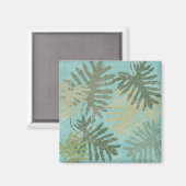 Geleste tropische bladeren magneet (Voorkant / Achterkant)