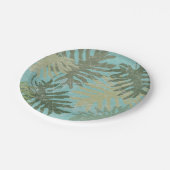 Geleste tropische bladeren papieren bordje (Gekanteld)