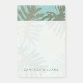 Geleste tropische bladeren post-it® notes (Voorkant)