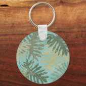 Geleste tropische bladeren sleutelhanger (Voorkant)
