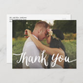 geletterde overlay | Huwelijk Dank u Briefkaart (Voorkant / Achterkant)