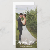 geletterde overlay | Trouwbedankje Fotokaart Bedankkaart (Voorkant / Achterkant)