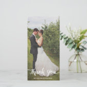 geletterde overlay | Trouwbedankje Fotokaart Bedankkaart (Staand voorkant)