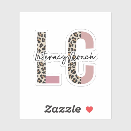 Geletterdheid Coach LC Gift, geletterdheid Leraar Sticker (Vel)