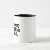 Geletterdheid en gerechtigheid voor iedereen mok (Midden)