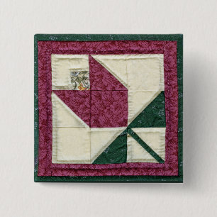 Geleverd poeder Tulip Pin Vierkante Button 5,1 Cm