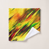 Geleverd van rood naar geel, een beetje groen bad handdoek (Wasdoekje)