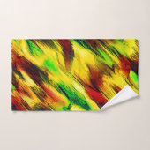 Geleverd van rood naar geel, een beetje groen bad handdoek (Handdoek)