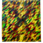 Geleverd van rood naar geel, een beetje groen douchegordijn (Voorkant)