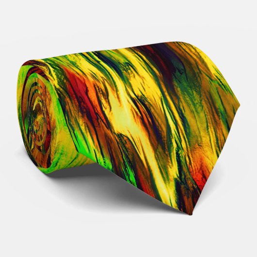 Geleverd van rood naar geel, een beetje groen stropdas (Opgerold)