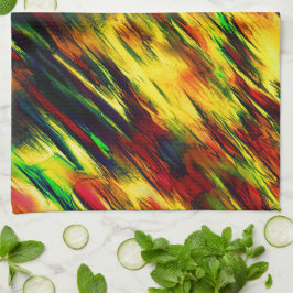 Geleverd van rood naar geel, een beetje groen theedoek