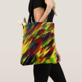 Geleverd van rood naar geel, een beetje groen tote bag