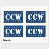 Gelicentieerd CCW Welkom Rechthoekige Sticker (Vel)