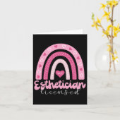 Gelicentieerd Esthetician Afstuderen 2025 Skin Car Kaart (Gele Bloem)