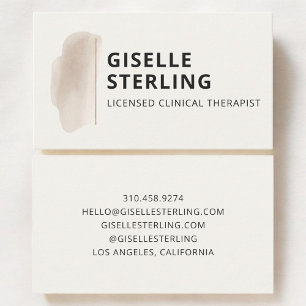 Gelicentieerd Klinisch Therapeut Neutraal Beige Visitekaartje