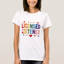 Gelicentieerd Luisteraar Shirt, Mental Health Coun
