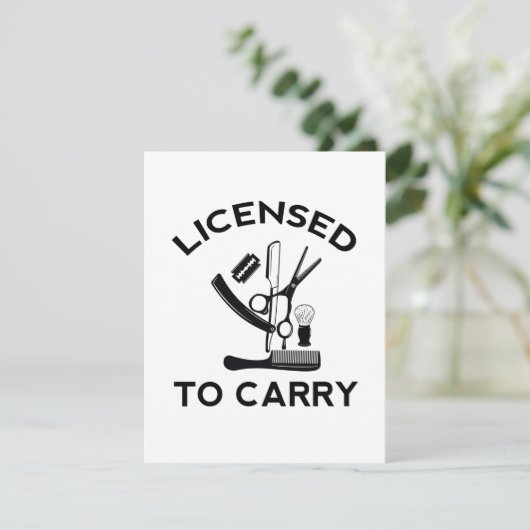 Gelicentieerd om kappersbenodigdheden te dragen (Staand voorkant)