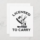 Gelicentieerd om kappersbenodigdheden te dragen (Voorkant / Achterkant)