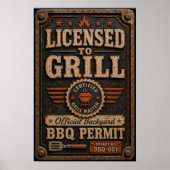 Gelicentieerd om te grillen poster (Voorkant)