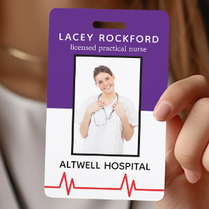 Gelicentieerd Praktisch Verpleegkundige LPN Paarse Badge