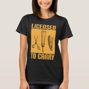 Gelicentieerd voor het dragen van scheermeskapper t-shirt