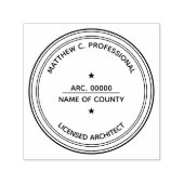 Gelicentieerde Architect LLC stempel met ster PERS (Design)