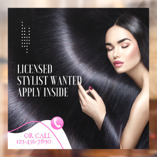 Gelicentieerde Hairstylist Gezocht Aanpassen Toepa Raamsticker