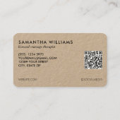 🪔 gelicentieerde massagetherapeut aangepaste QR f Visitekaartje (Achterkant)