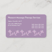 Gelicentieerde massagetherapeut visitekaartje (Voorkant)