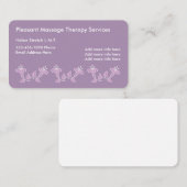 Gelicentieerde massagetherapeut visitekaartje (Voorkant / Achterkant)