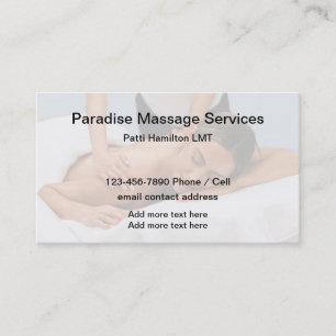Gelicentieerde Massagetherapeut Zakelijke Profielk Visitekaartje