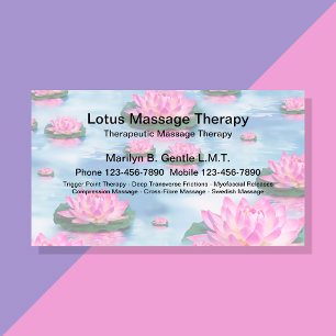 Gelicentieerde massagetherapiediensten visitekaartje