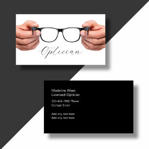 Gelicentieerde Opticien Oogzorg Visitekaartjes