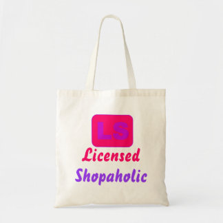 Gelicentieerde shopaholic tote bag