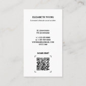 Gelicentieerde Social Worker Custom Foto en QR Visitekaartje (Achterkant)