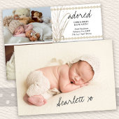 Geliefd 4 Foto Boho Pampas Gras Geboorte Aankondiging