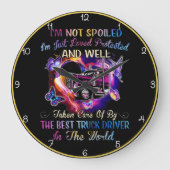 Geliefd beschermd door beste vrachtwagenchauffeur grote klok (Voorkant)