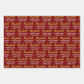 Geliefd bij velen sinds 1975 Red Gold Naam Verjaar Inpakpapier Vel (Voorkant 2)