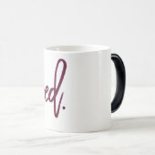 Geliefd. Bourgondië Moderne Trendy Script Typograf Magische Mok (Voorkant rechts)