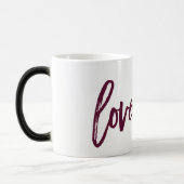 Geliefd. Bourgondië Moderne Trendy Script Typograf Magische Mok (Links)